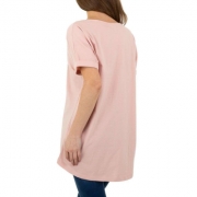 Tricou cu imprimeu - roz pudrat dama