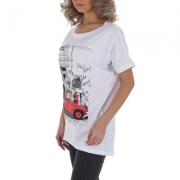 TShirt GLO STORY marime universala alb dama