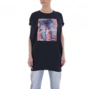 TShirt GLO STORY negru dama