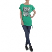 TShirt GLO STORY verde dama