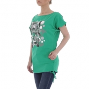 TShirt GLO STORY verde dama