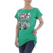 TShirt GLO STORY verde dama