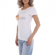 TShirt GLOSTORY alb dama