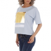 TShirt GLOSTORY L.albastru dama