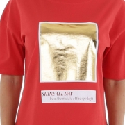TShirt GLOSTORY rosu dama