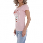 TShirt GLOSTORY roz pudrat dama