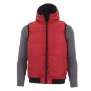 Geaca cu gluga si maneci material textil - albastru barbati