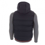 Geaca cu gluga si maneci material textil - albastru barbati