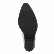 Ciocate western cu toc gros - & Cizme Biker - bej negru dama