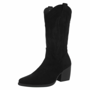 Cizme cowboy cu toc gros - & Cizme Biker - blacksuede dama