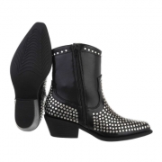 Ciocate cowboy - & Cizme Biker - negru dama