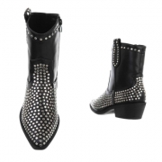 Ciocate cowboy - & Cizme Biker - negru dama