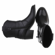 Ghete toc gros - & Cizme Biker - negru dama
