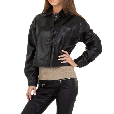 Geaca eleganta piele ecologica - SHK Paris   negru dama