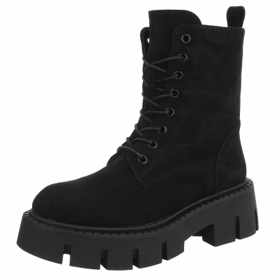 SchnA?rstiefeletten - blacksuede dama