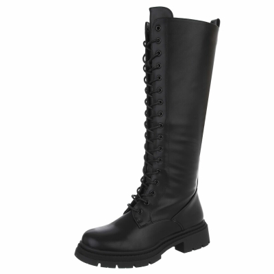 SchnA?rstiefel - negru dama