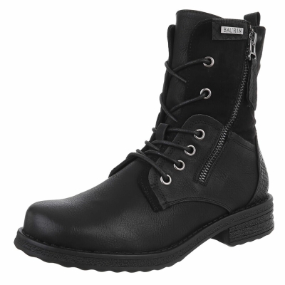 SchnA?rstiefeletten - negru dama