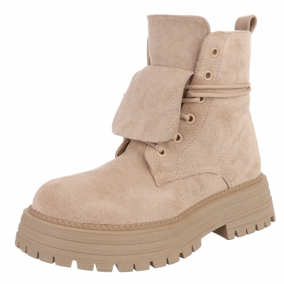 SchnA?rstiefeletten - bej dama