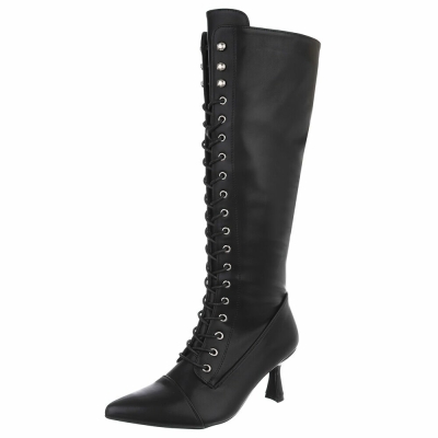 SchnA?rstiefel - negru dama