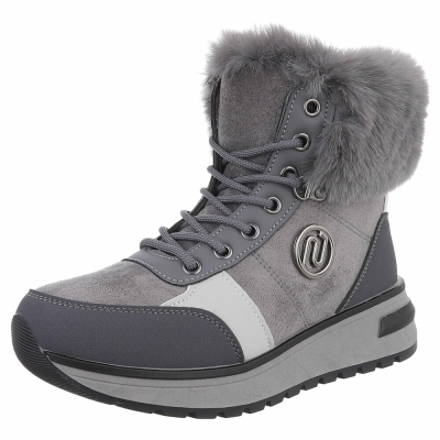 SchnA?rstiefeletten - gri dama