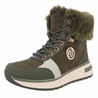 SchnA?rstiefeletten - verde dama