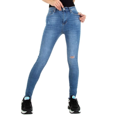 Blugi Skinny Colorful Premium - albastru dama