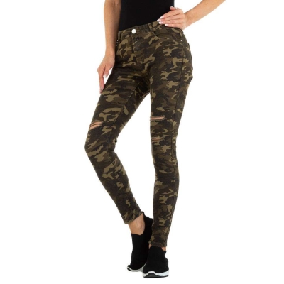 Blugi Skinny M.Sara - verde military dama