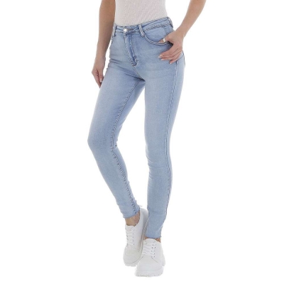 Blugi talie inalta Laulia - L.albastru dama