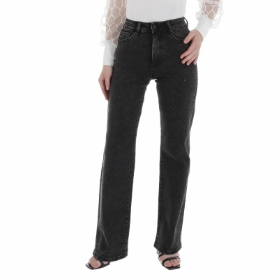 Blugi talie inalta Laulia - negru dama