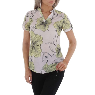 Bluza cu flori - verde dama