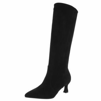 Cizme clasice - blacksuede dama