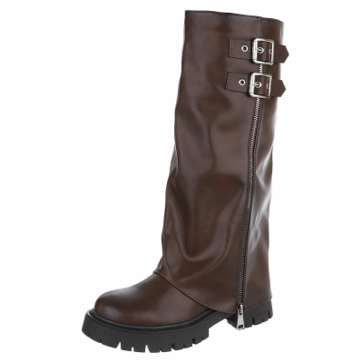 Cizme clasice - brownpu dama