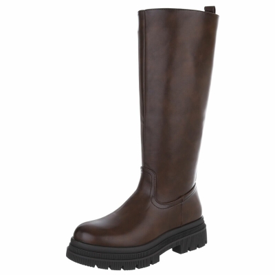 Cizme clasice - brownpu dama