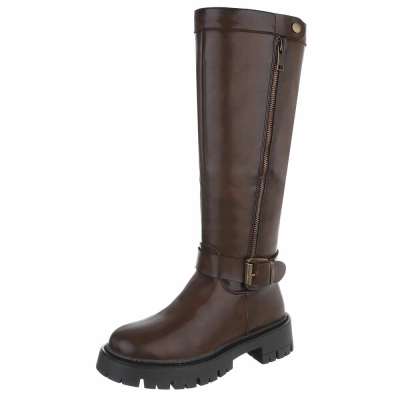 Cizme clasice - brownpu dama