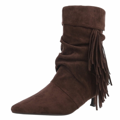 Cizme clasice - brownsuede dama