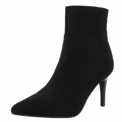 Cizme cu toc inalt - blacksuede dama