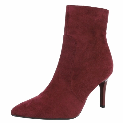 Botine toamna cu toc subtire - winesuede dama