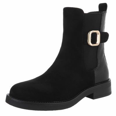 Ghete casual Chelsea - blacksuede dama