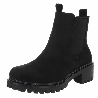 Ghete casual Chelsea - blacksuede dama