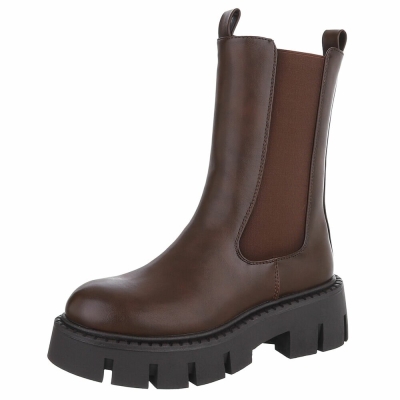 Ghete casual Chelsea - brownpu dama