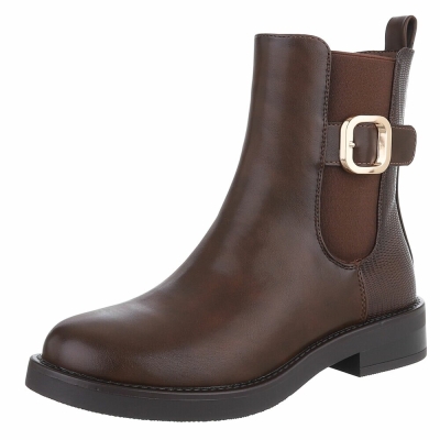 Ghete casual Chelsea - brownpu dama