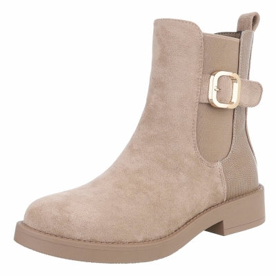 Ghete casual Chelsea - khakisuede dama