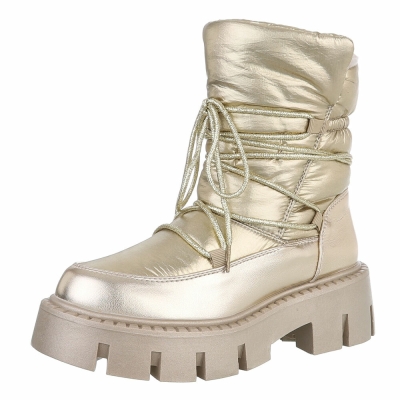 Ghete fashion imblanite - auriu dama