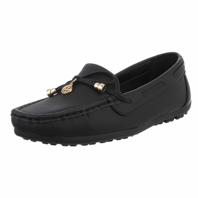Mocasini casual - negru dama