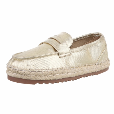 Pantofi casual pentru vara - auriu dama