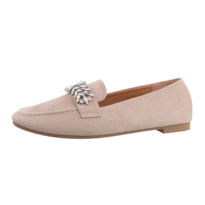 Pantofi eleganti fara toc - bej dama