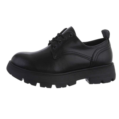 Pantofi oxford cu siret - negru dama
