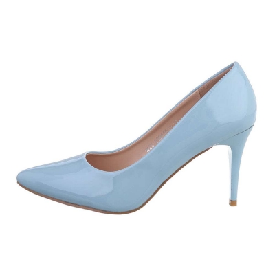 Pantofi eleganti cu toc - albastru dama