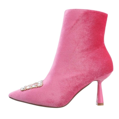 Pantofi ocazie cu toc subtire - roz fuchsia dama