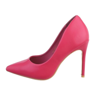 Pantofi cu toc subtire - roz fuchsia dama